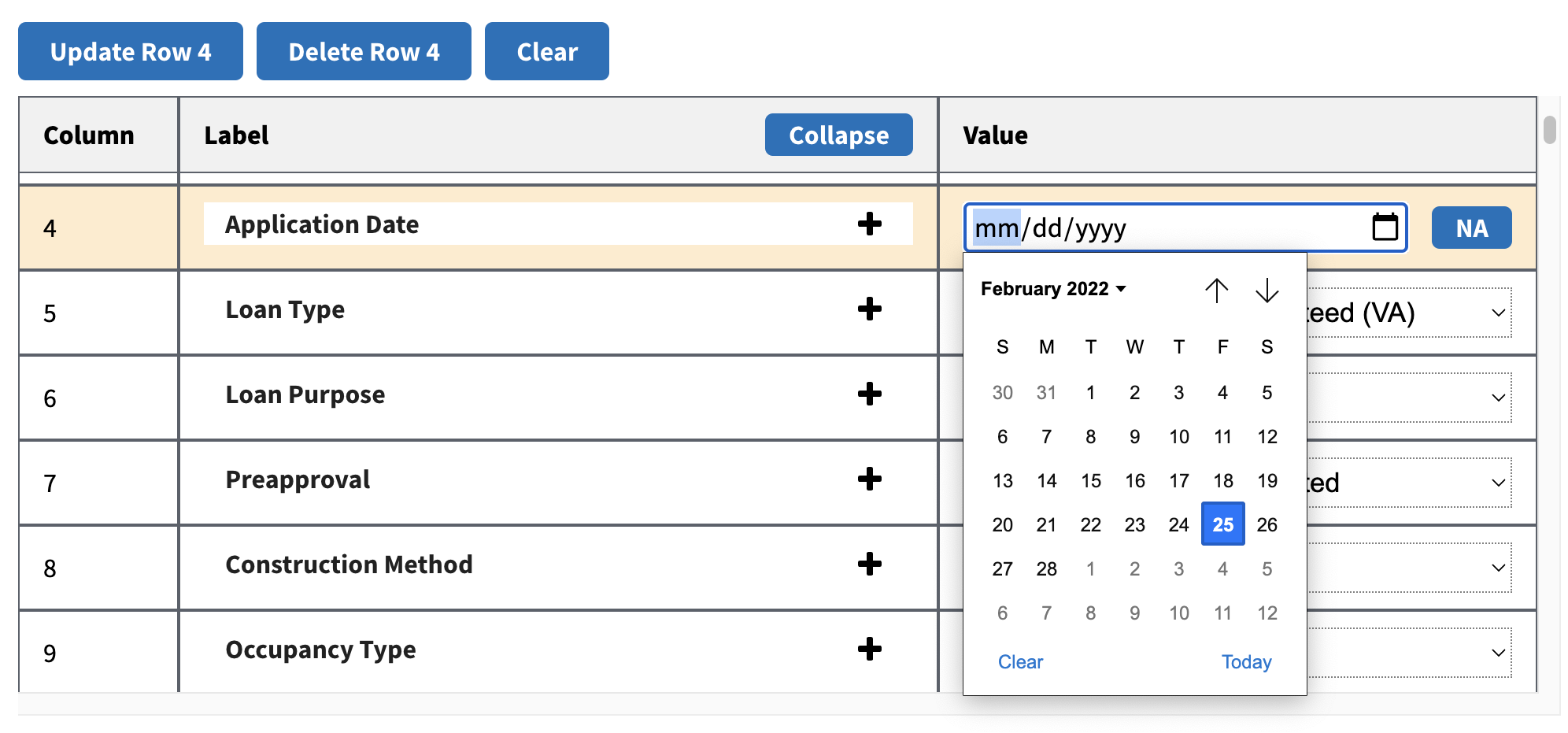 Parsed Values